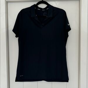 Nike Women's Black Short Sleeve Polo